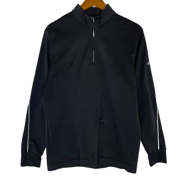 Adidas Golf Black Classic Climalite Quarter Zip Jacket Size Medium Men's - Picture 1 of 10